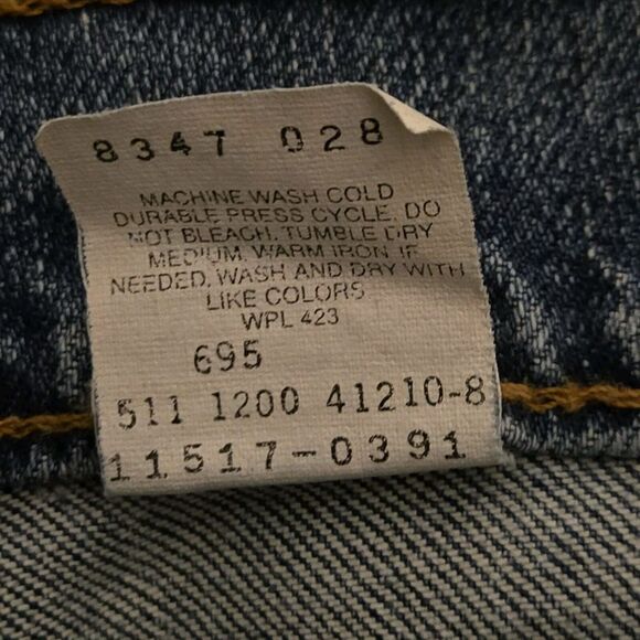 Levi's 517 Slim Fit Boot High Rise Jeans Juniors Size 13L - Picture 5 of 5